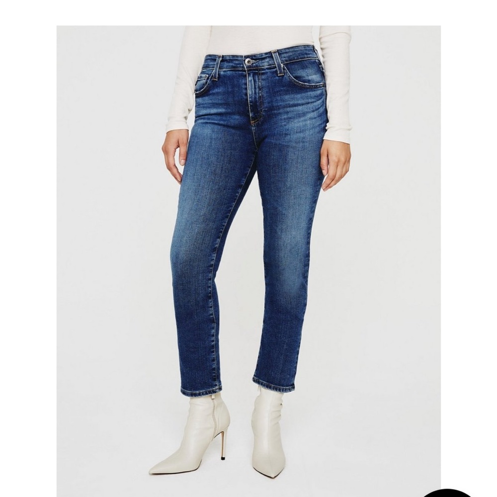 Ag jeans Mari crop high rise slim straight Sz 27